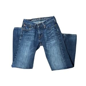 American Eagle Slim Straight Blue‎ Wash Denim Jeans Men's Size 28x30-Normcore